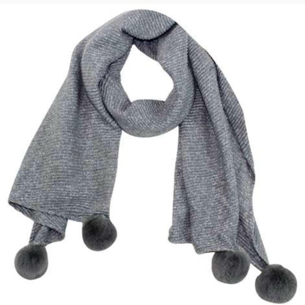 MICHAEL STARS Party Poms Wrap Scarf